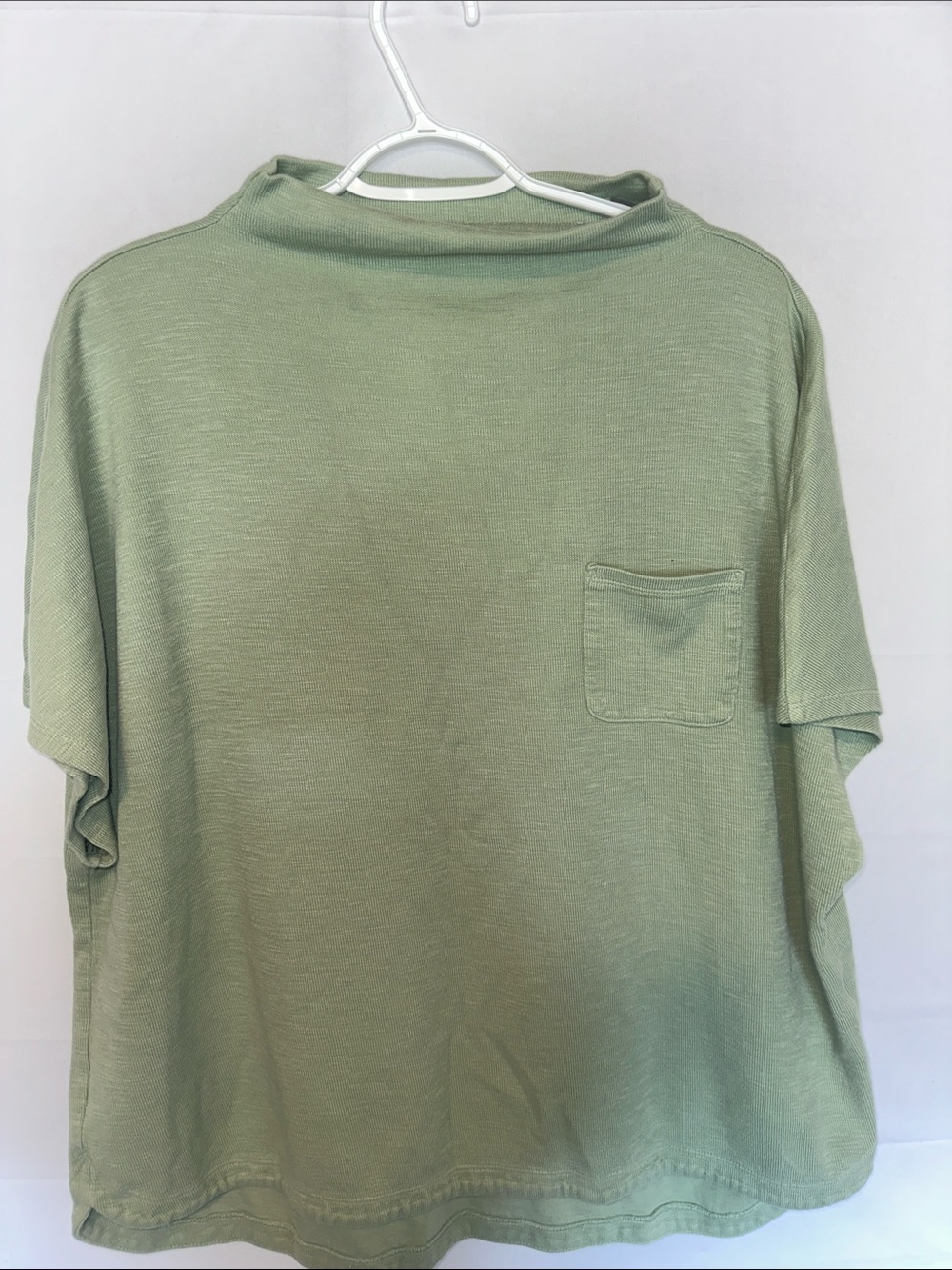 Chico's Short-Sleeve Pocket Tee in Sage Green
